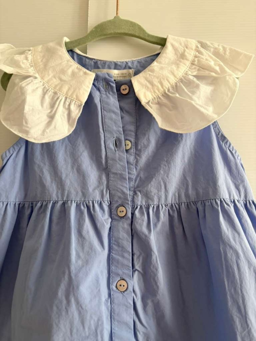 Zara Girls Tiered Poplin Dress | size 5T - Picture 8 of 9